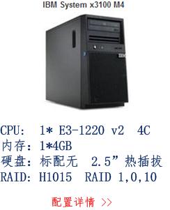 IBM X3100M4 2582IR1 单价：8300